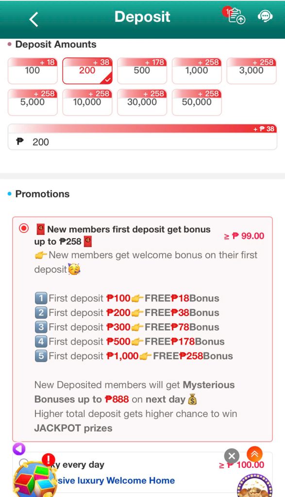 💥 Step 2: Fill in the deposit amount you want to pay via Maya.