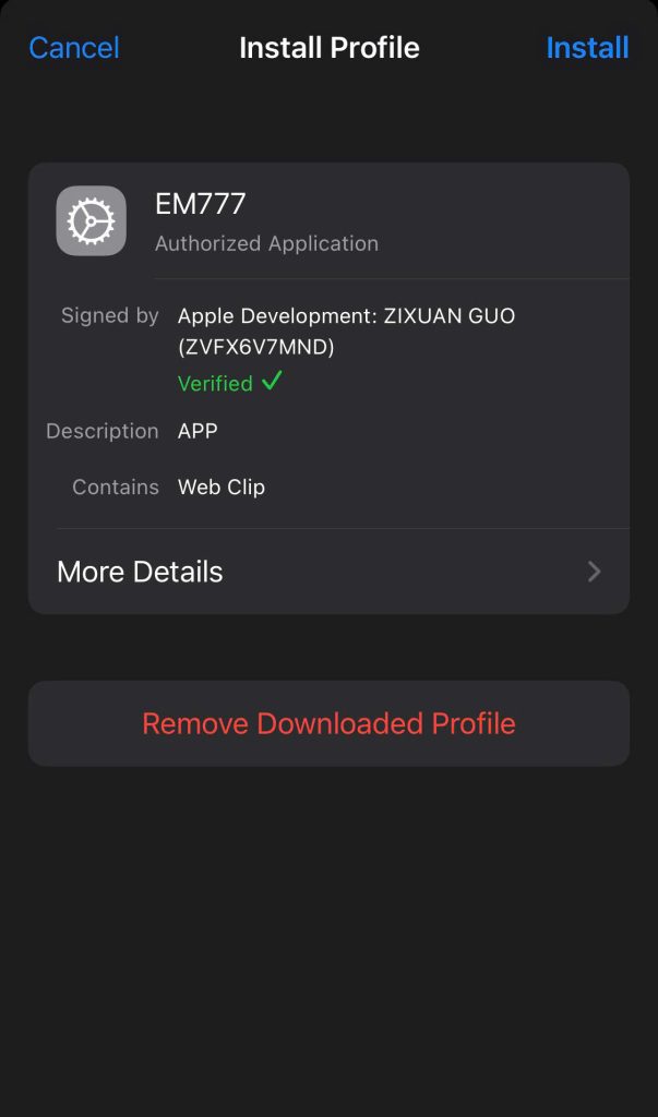 💥 Step 5: click on “Install” to install the app on your device.