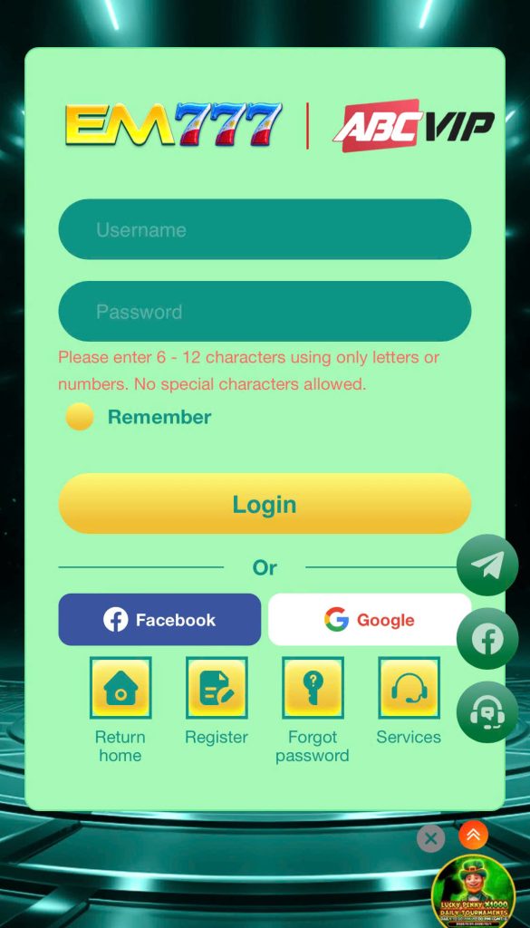 Step 3: Provide Betting Account Information in the Login Form