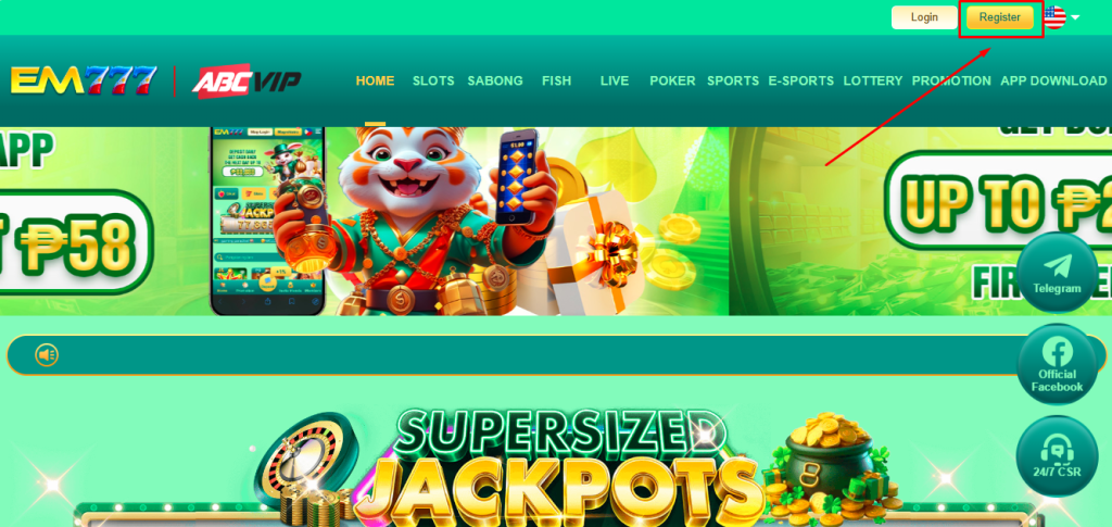 Instructions for Registering for EM777 on the Website Interface