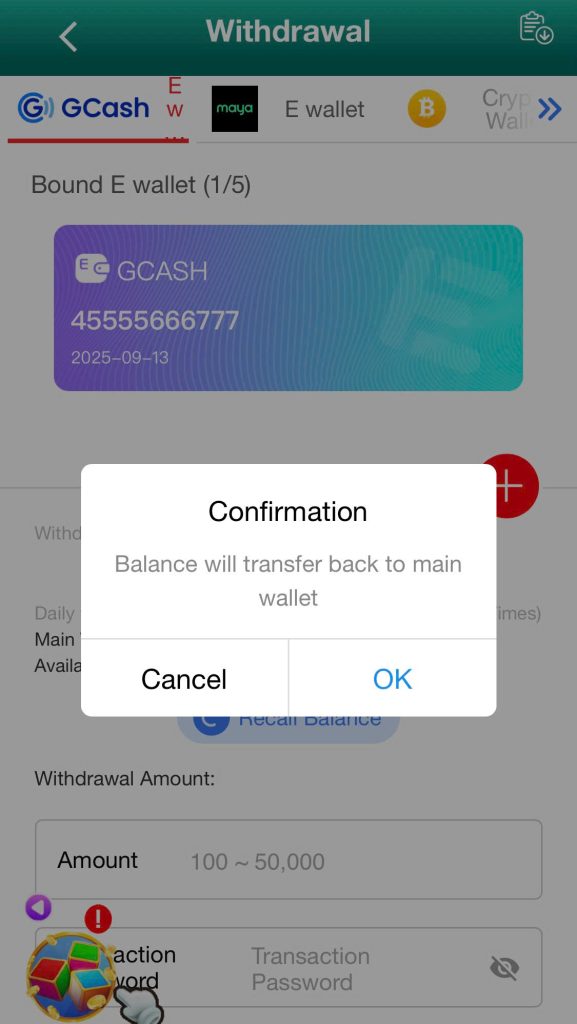 Click on the “Allow” option
